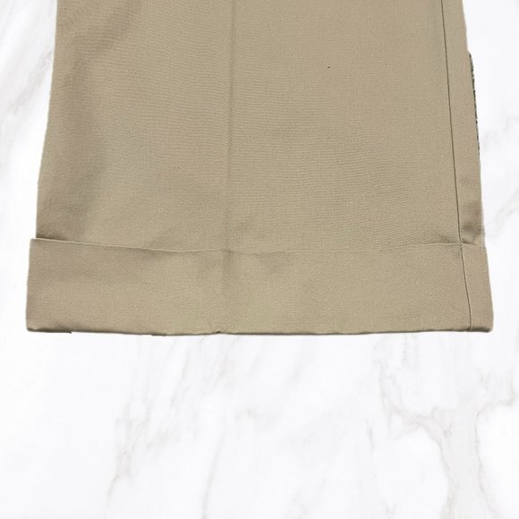 J.Crew‎ Women's City Fit Flare Leg Cuffed Hem Low Rise Khaki Pants, Size 10 - Picture 6 of 7